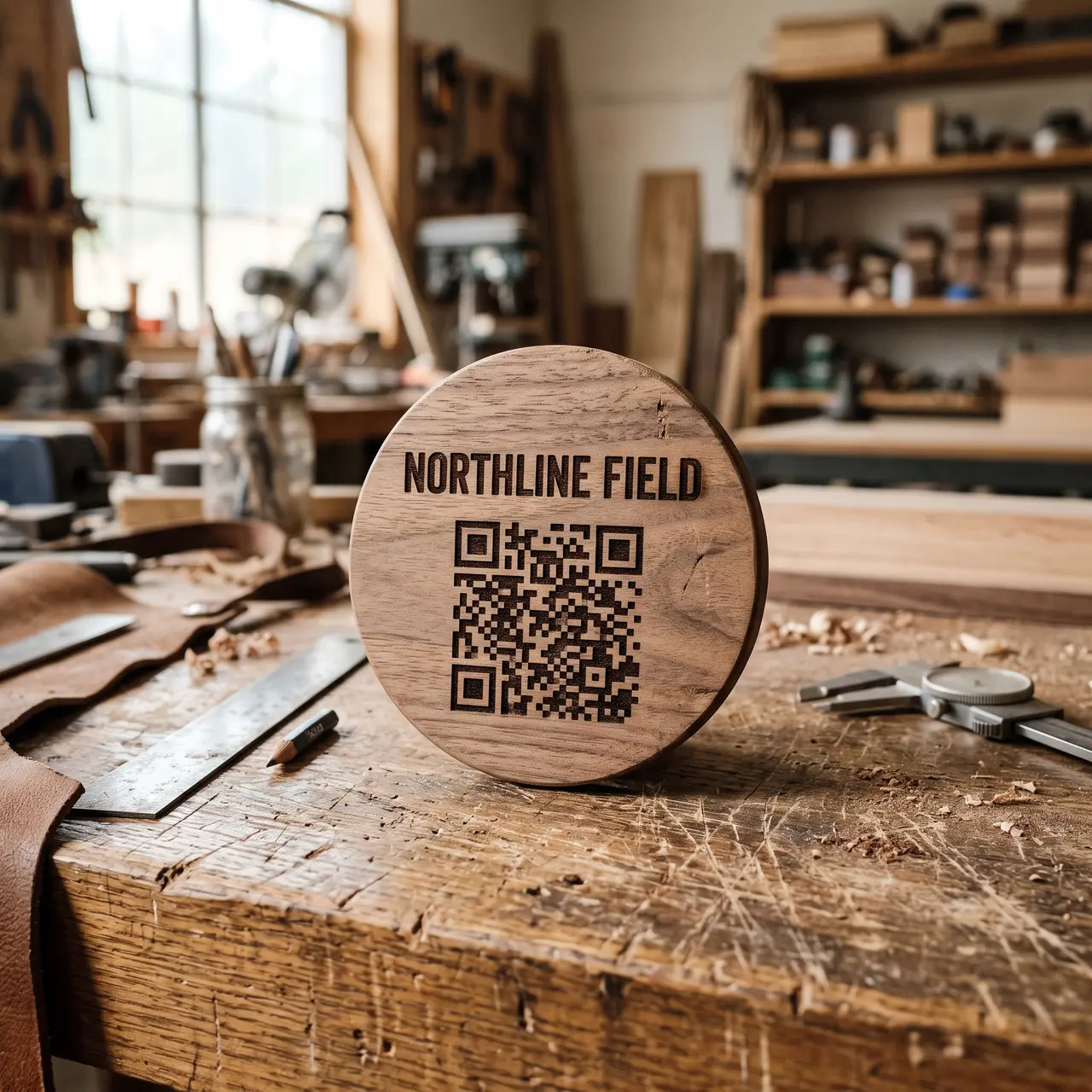 Branded gear sample with profile QR