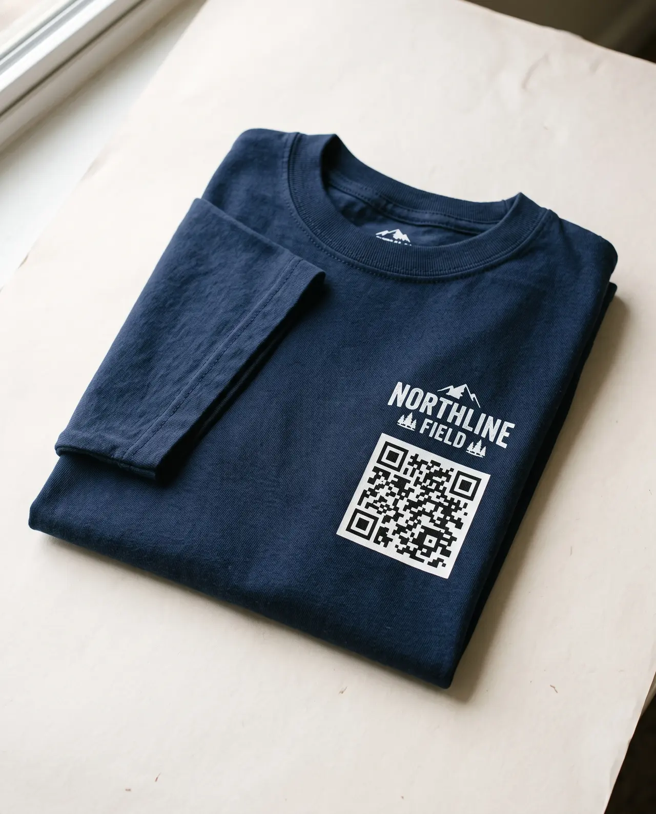 Branded gear sample with profile QR