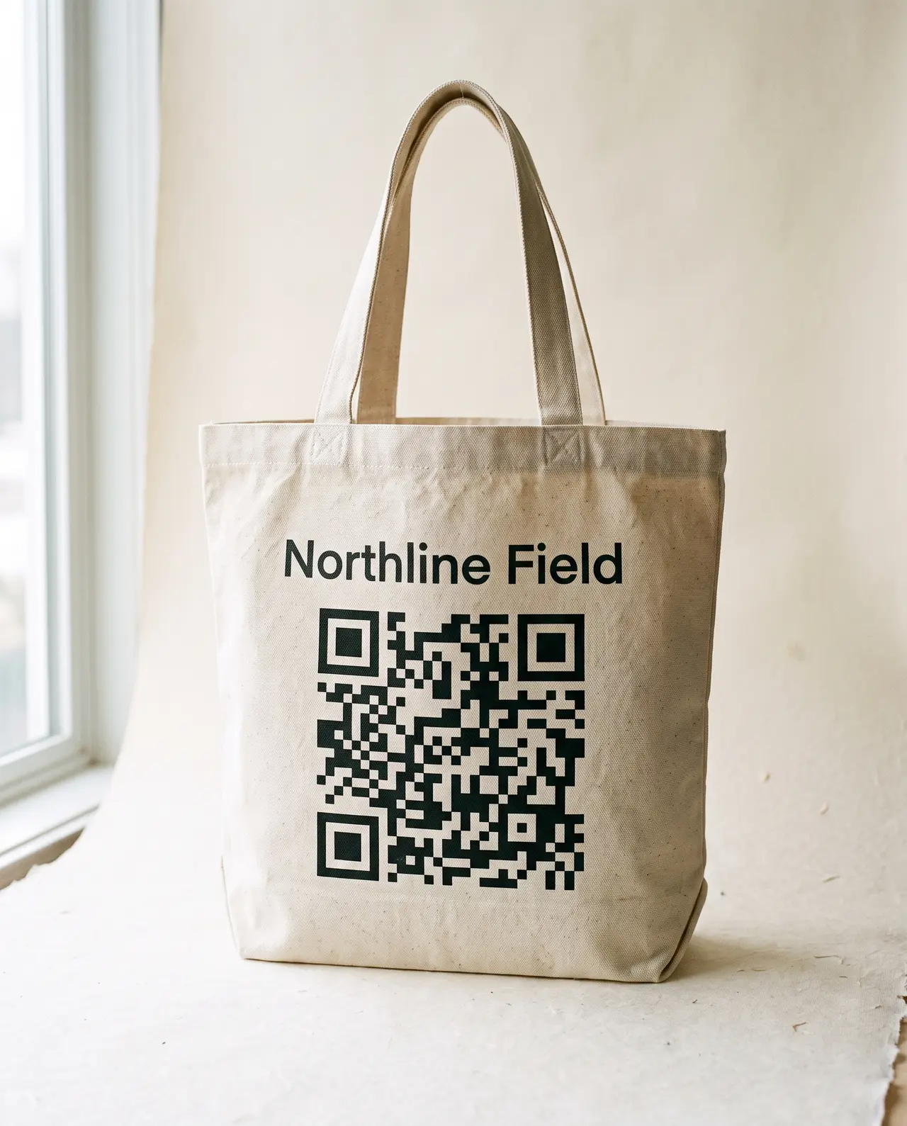 Branded gear sample with profile QR