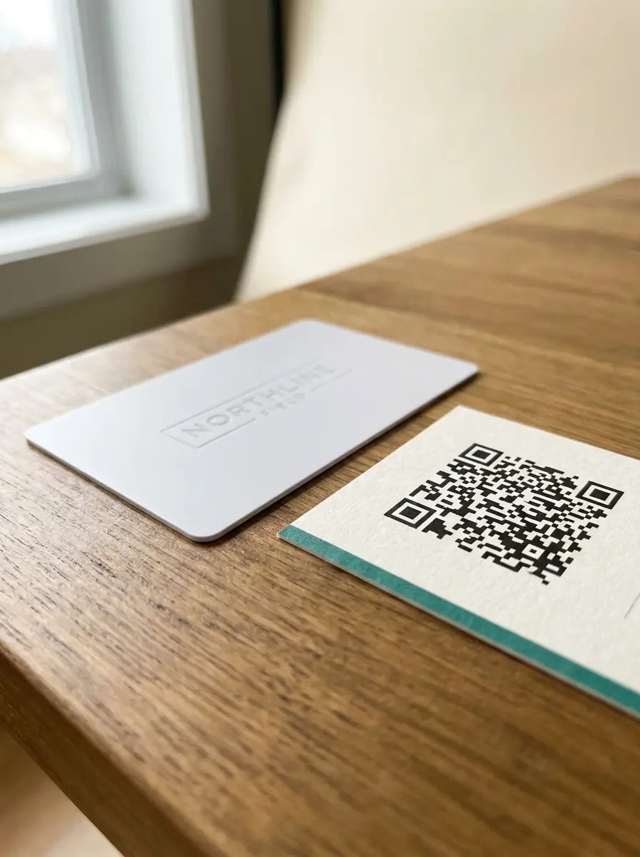Branded gear sample with profile QR